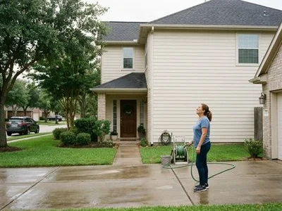 Clean house siding after soft wash